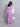 Color block oversize shirt and matching pant set-purple/white