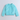 velvet embossed  regnal sleeves sweatshirt- Blue