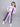 solid jacket with color block pants and singlet crop top monochromatic set-Lavender purple