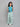solid crop wrap blazer top with ethnic printed palazzo pant set - Teal