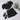 Girls Black Taffy Half Puffed Sleeves Polka Dots Printed Crop Top & Wrap Skirt Set