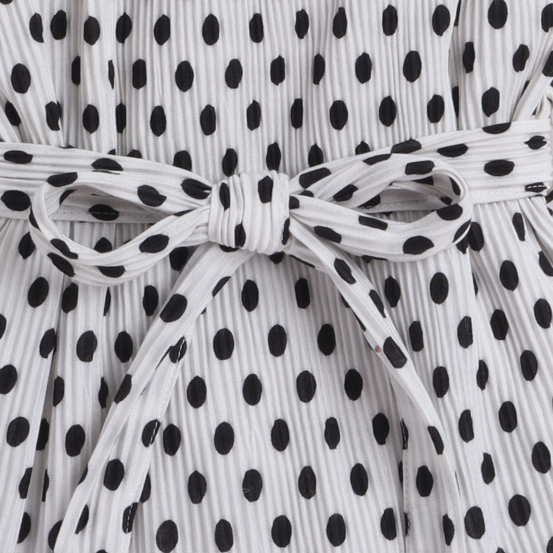 white polka dots printed dress