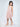 foil printed knotted halter neck party dress - Peach