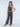 one shoulder bow printed Party crop top with Pant set-Black/Multi