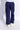 Cotton lycra solid side slit cargo pants-Navy blue