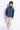 full sleeves checkered shirt with attached hoodie-Navy blue/Green