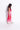 satin sleeveless ombre printed Sleeveless crop jacket with matching pant and singlet crop top set-Pink & Multi