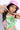 100% cotton sleeveless summer printed halter neck tie-up crop top with slit skirt set-Multi