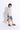 Full sleeves kantha embroidered short kurta-White
