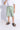Top stitch detailed Frayed Hem Shorts-Green