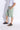 Top stitch detailed Frayed Hem Shorts-Green