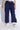 Cotton lycra solid side slit cargo pants-Navy blue