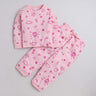 Shop 100% Cotton Girl Power Theme Full Sleeves Night Suit-Pink Online