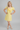 Cotton Puff sleeves Schiffli Front tie up detail Dress- Yellow