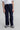 full length contrast stitch detail cargo pant-Navy