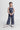 Sleeveless floral printed back tie-up tier top with matching pant ethnic set-Navy blue & multi