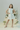 Knit Sleeveless Frill detail Top with flower embellishment and Matching Gathered Skirt Set - White