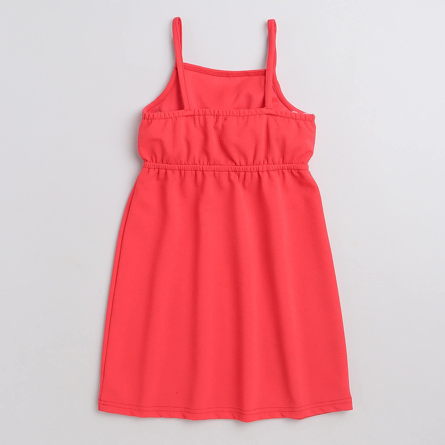 cut-out detail bow dress-Red