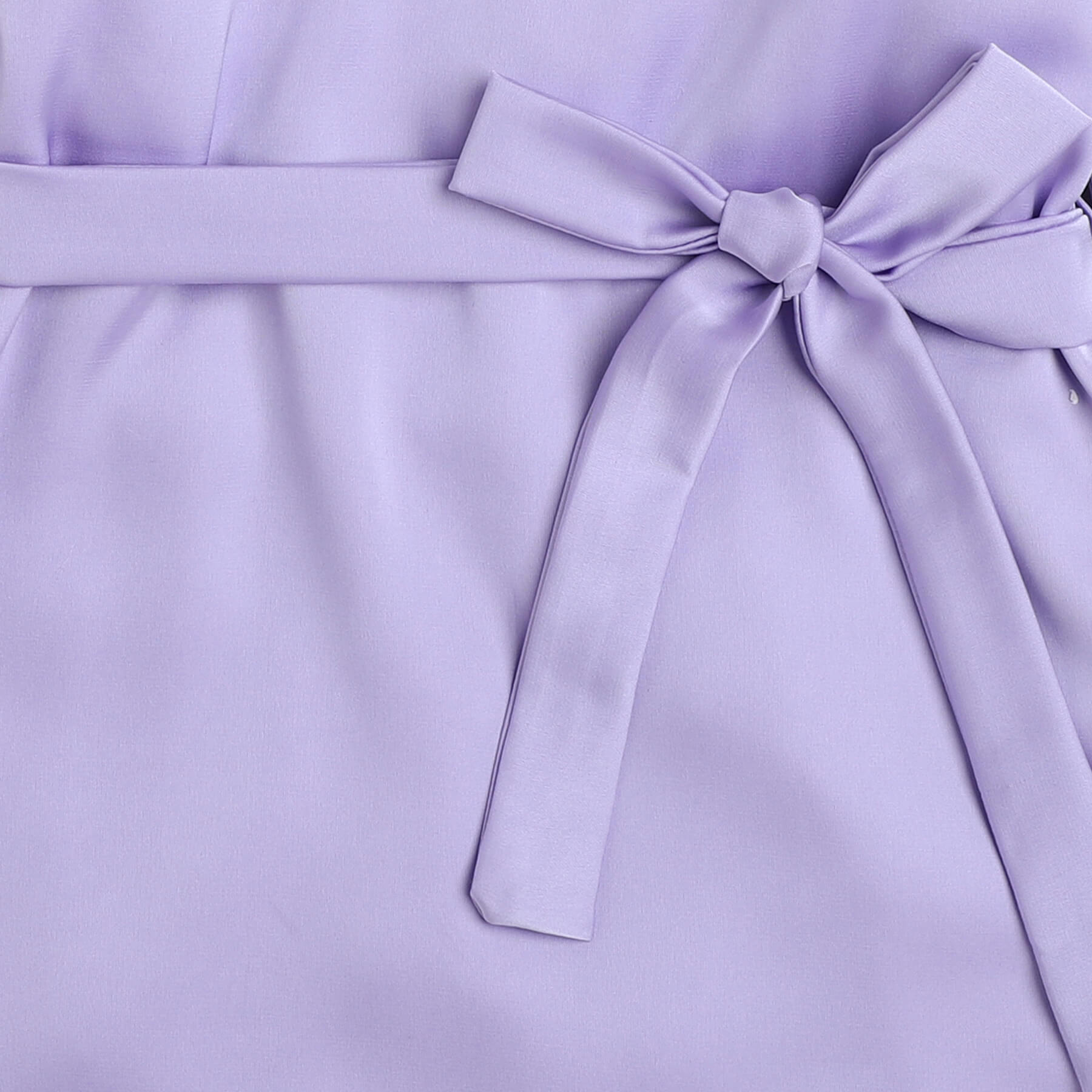 purple ruffle neck Aline dress