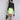 Full sleeves crop hoodie and Belt detail skirt set-Black/Neon Green