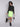 Shop Full Sleeves Crop Hoodie And Belt Detail Skirt Set-Black/Neon Green Online