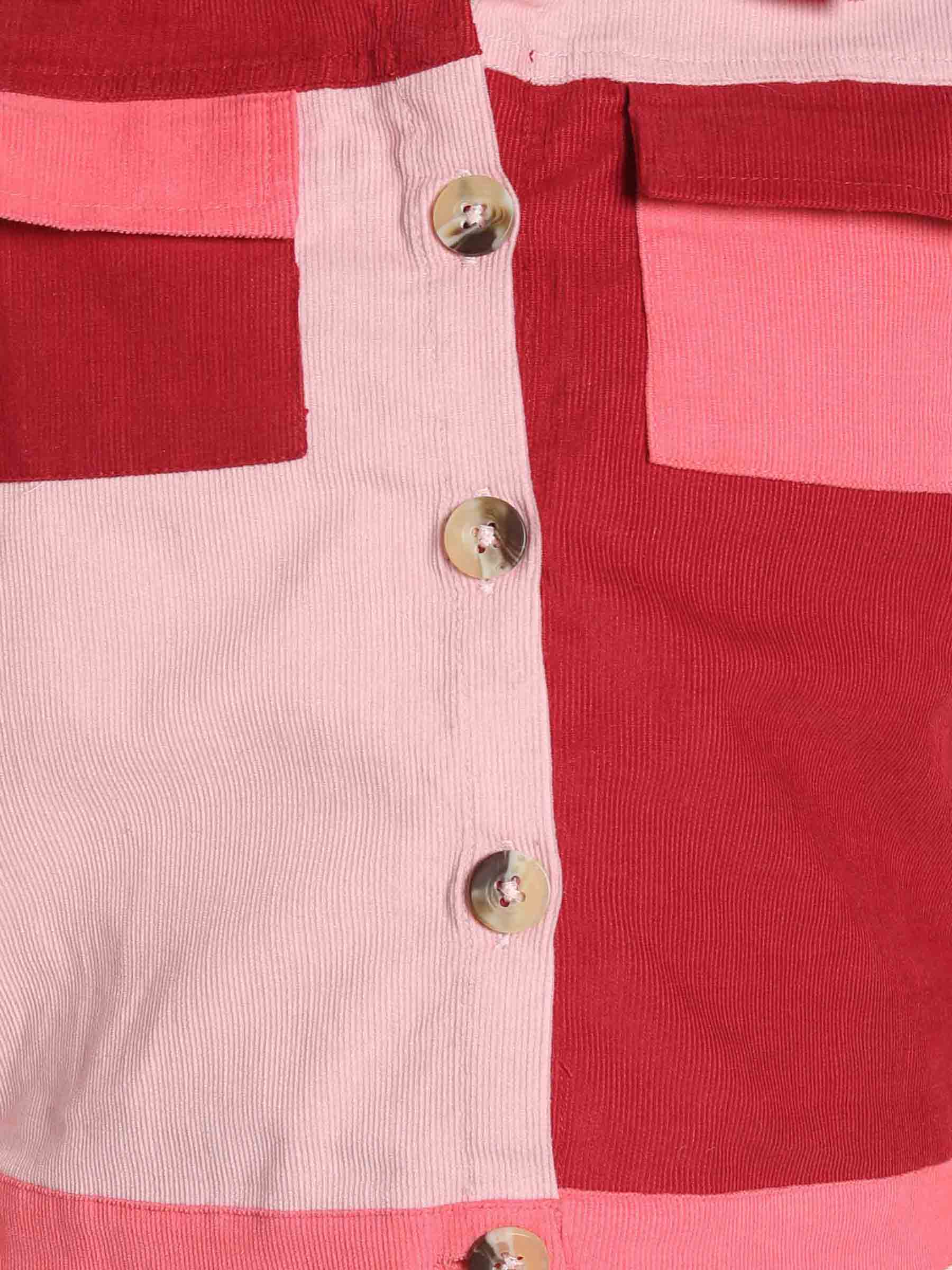 Patch work full sleeves corduroy jacket-Multi