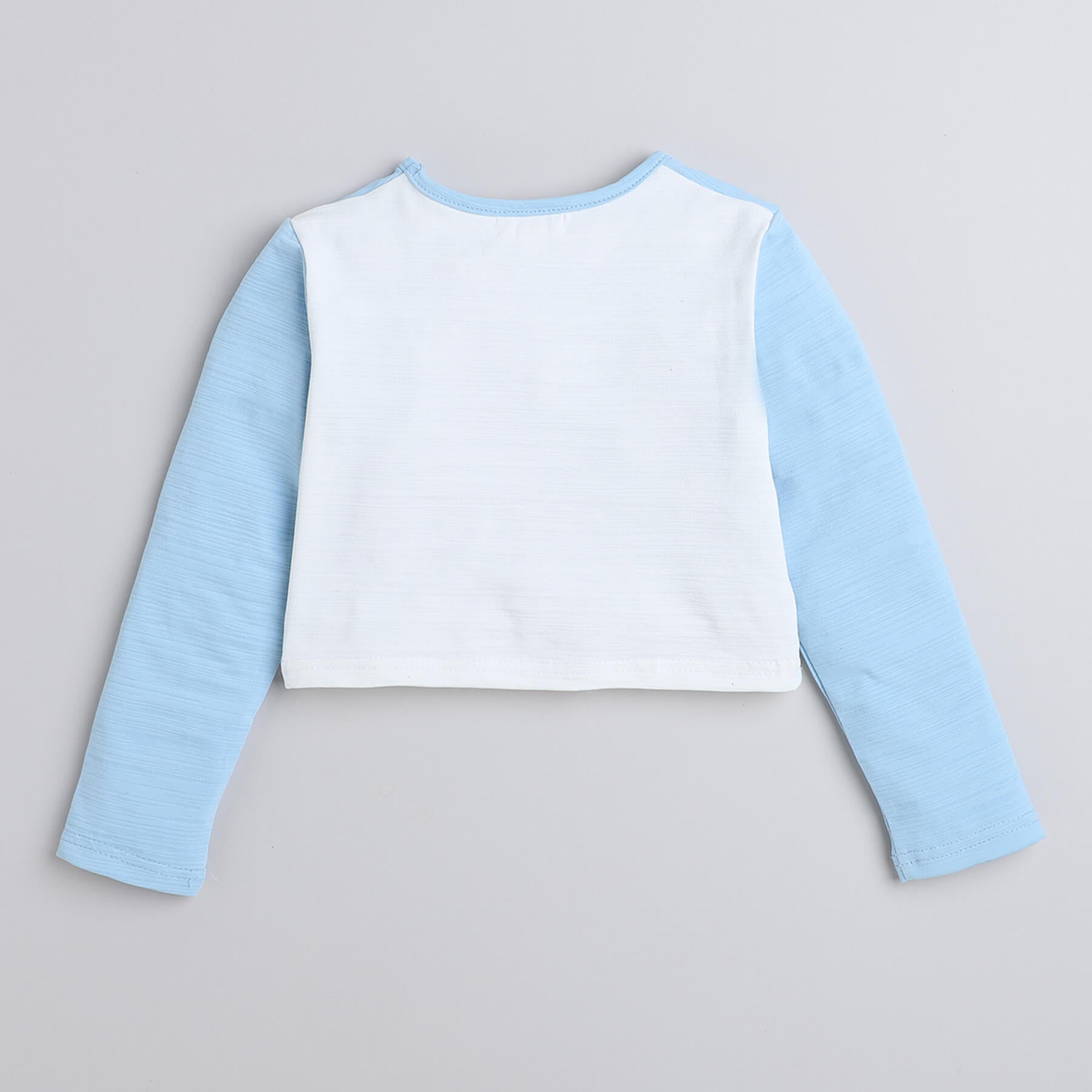 Taffykids color block crop top and cut out detail crop top pack of  2- Blue/white,Yellow