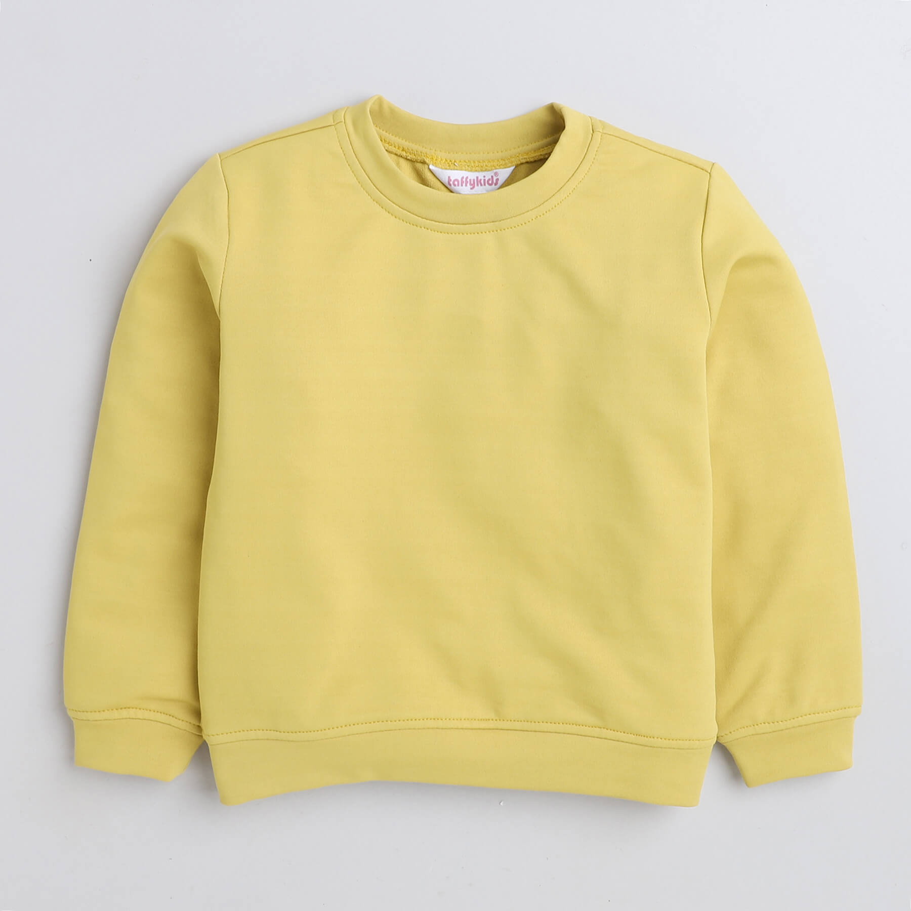 Shop Full Sleeves Solid Sweatshirt-Yellow Online