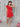Taffykids One shoulder ruffle detail Aline party dress-Red