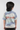 One line art printed half sleeves oversized Shirt - Multi