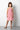 100% cotton sleeveless lace detail halter neck dress-Peach Pink