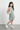 Knit Sleeveless Stripe pattern Wrap Tie up Detail Dress - Green & White