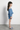 Knit Full sleeves Off-shoulder A- line top and Matching Shorts - Blue