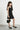 Knit Sleeveless allover stones with Bow detail Back tie up Dress - Black