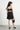 Knit Sleeveless allover stones with Bow detail Back tie up Dress - Black