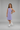 Knit Sleeveless Cut-Out Detail with Piping Dress – Lilac & White