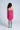 Woven Sleeveless Collared Front button detail Halter neck Dress - Pink