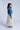 Woven Full Sleeves Embroidery and lace Detail Jacket - Blue/Multi