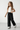 Woven Paperbag Waist Drawstring Detail Full length Pants - Black