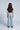 Knit Suede Full Length Regular Pant - Blue