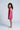 Woven Sleeveless Collared Front button detail Halter neck Dress - Pink
