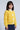 Knit Full Sleeves Flower Detail Cardigan - Yellow