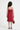 Woven Sleeveless frill detail asymmetric hem wrap dress-Red