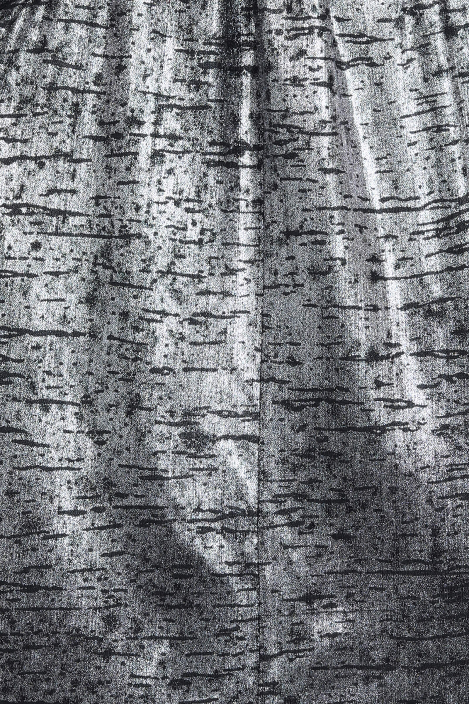 knit sleeveless foil printed halter neck Aline dress-Silver & black