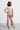 Woven Loop with button detail Full length Pants -  Pink