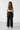 Woven Paperbag Waist Drawstring Detail Full length Pants - Black