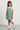 Woven Sleeveless blue Corduroy Dungaree Dress and rib white Cap sleeves Inner - Blue and white
