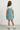 Woven Sleeveless blue Corduroy Dungaree Dress and rib white Cap sleeves Inner - Blue and white