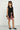Woven Sleeveless Long Jacket with Sequin Skirt and Inner - Black & Rose gold