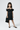 Woven Off-shoulder Ruffle Detail A- line Dress - Black